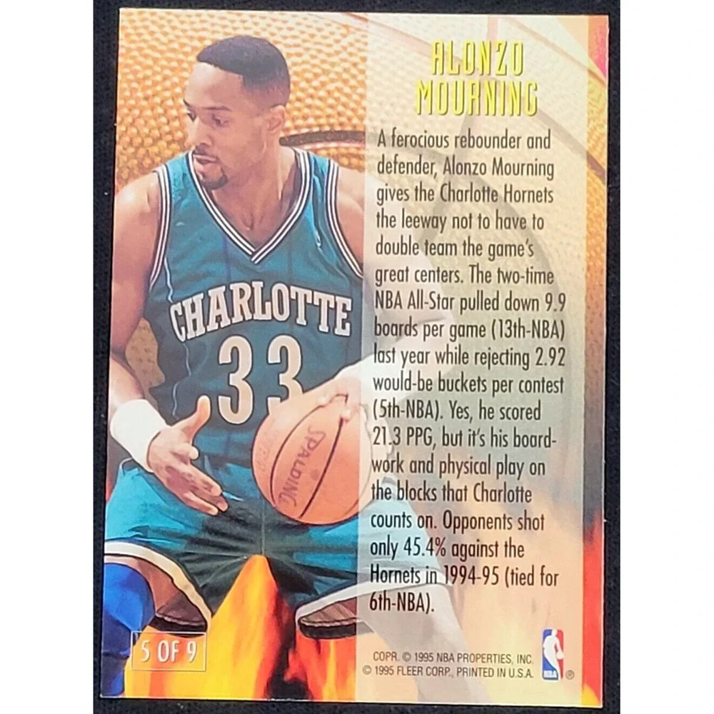 1995-96 FLEER  ALONZO MOURNING  FRANCHISE‎ FUTURES
